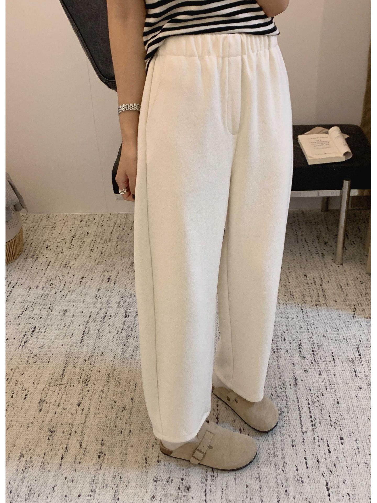 Korean Style Women s Slimming & Height-Enhancing Harem Pants with Elastic Waist for Autumn 2025 Small белый
