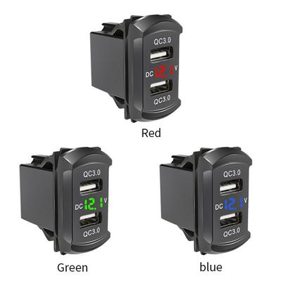 Universal Car Charger Αδιάβροχο Qc3.0 Dual Ports Usb Auto Adapter for Toyota Quick Charging Car Accessories