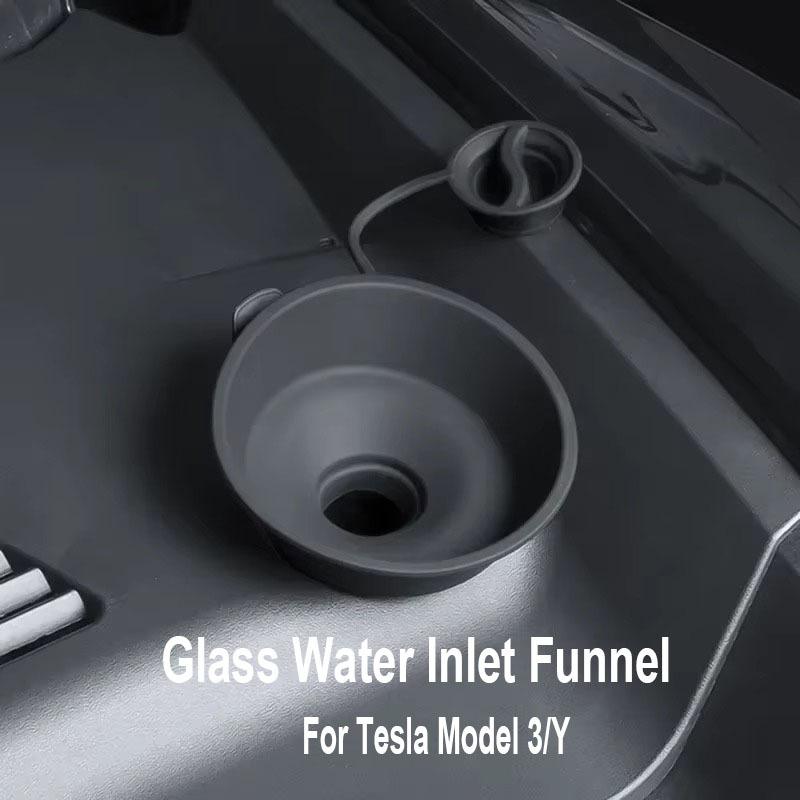 For Tesla Model 3 Y Glass Water Inlet Car Windshield Wiper Arm Hole Protective Cover Filling Funnel Pad Silicone Dustproof Lid