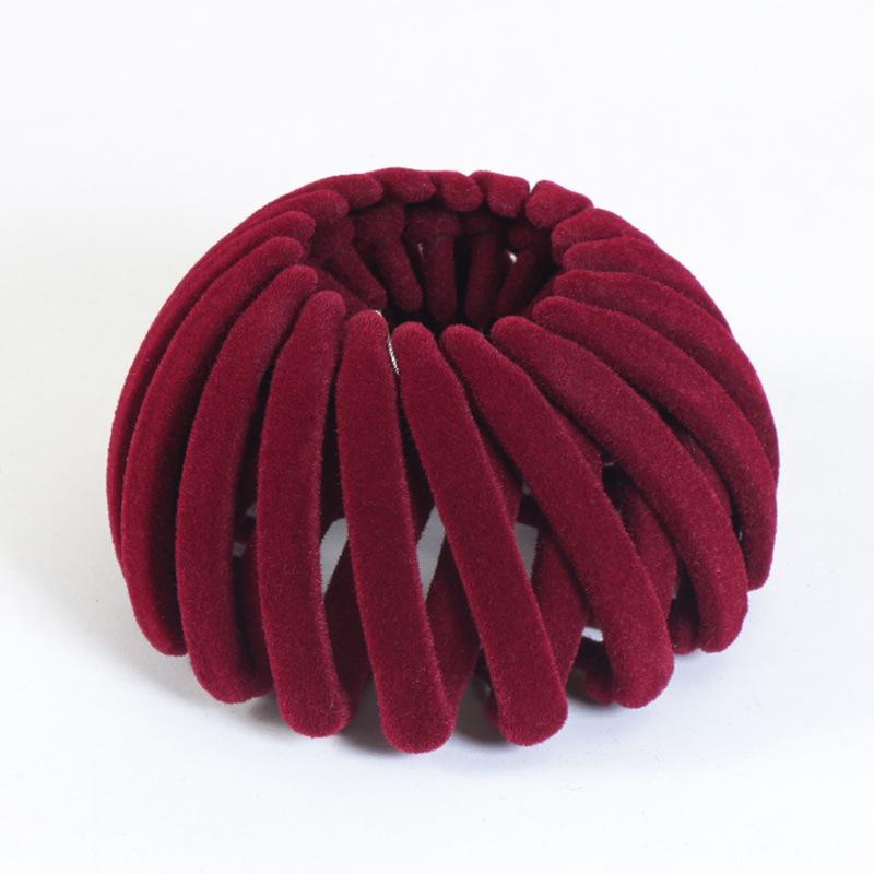1 Piece of Surface Expandable Bird's Nest Magic Hair Clip, Ponytail Holder Headband with Lazy Meatballs To Fix and Tie Up Hairstyle Design.