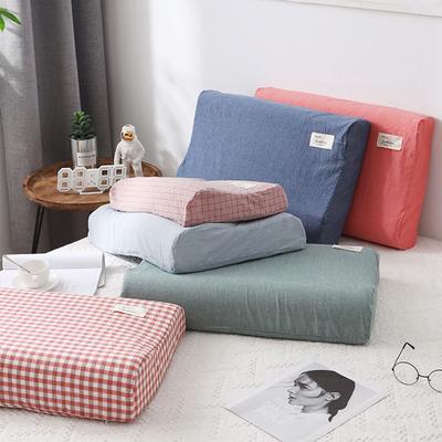 30x50/40x60cm Cotton Latex Pillow Case Covers Gentle Solid Color Plaid Sleeping Pillowcase For Memory Foam Pillow Latex Pillow Case