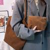 Niche Premium Suede Bag Women's New Large-capacity Shoulder Underarm Bag Casual Versatile Commuter Tote Bag
