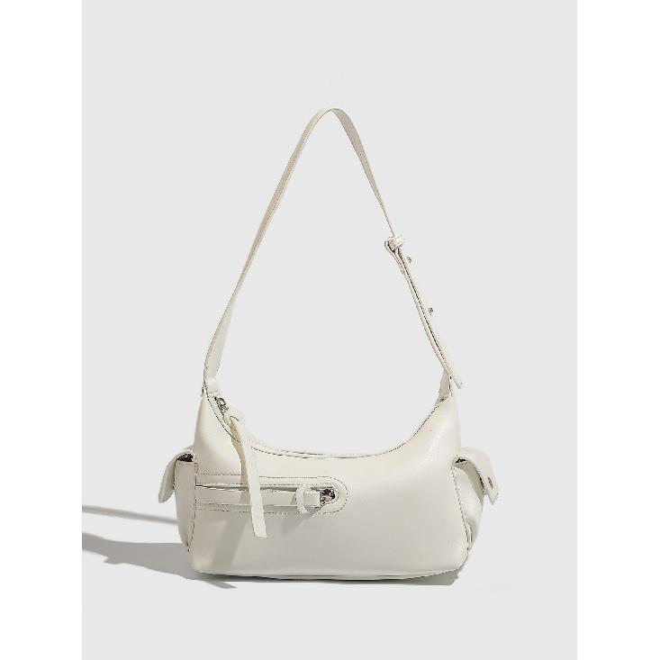 

2025 New Sweet Wine Bag Mahjong Bag Summer Casual Fashion Single Shoulder Bag Retro Hot Girl Crescent Bag Underarm Bag белый