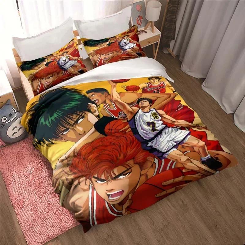 Slam Dunk Cartoon Printed Bedding Sets Exquisite Bed Supplies Set Duvet Cover Bed Comforter Set Bedding Set Luxury Birthday Gift