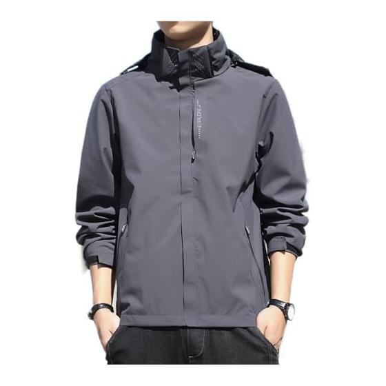 [uptoyou] Windbreaker Jumper Men s Jacket Mountain Parka Blouson Light Outerwear Large Size Outdoor Windproof Cold Protection Waterproof Lightweight
