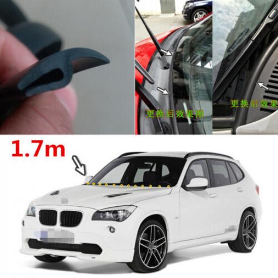 1.7m Rubber Weatherstrip Car Front Windshield Cowl Panel Hood Seal Universal New