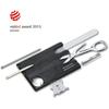 Victorinox SwissCard Translucent Black Nail Care Kit with Glass Nail File, Scissors, 13 Functions, Compact Emergency Tool