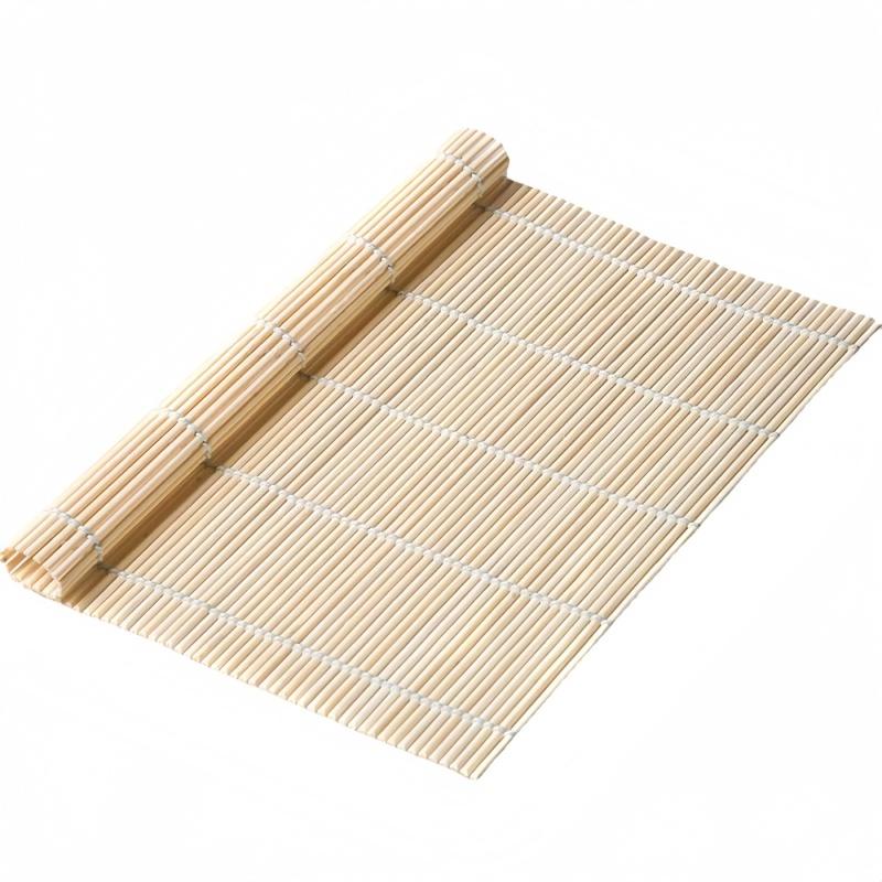 1piece simple white sushi tool bamboo woven sushi curtain suitable for kitchen and restaurant