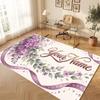 Fantasy Magic Theme Crystal Velvet Floor Rug Personalized Custom Name Text Warm Carpet Home Decoration
