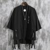 Camicia Kimono Haori Cardigan da uomo estivo Samurai Abbigliamento giapponese Vestaglie sciolte Obi Giacca Yukata maschile Streetwear Abiti asiatici