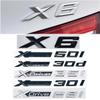 3D ABS Letter Badges for Trunk Emblem Suitable for X6 Models E71 F16 E72 G06 As Well As XDRIVE 30d 28i 30i 35i 50i