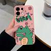For Oppo Realme 7 10 8 9 5 6 Pro Plus K13 A5 A5X Phone Covers Cute Dinosaur Patterns Liquid Silicone Anti Drop Premium Protection Cases For Oppo Shell
