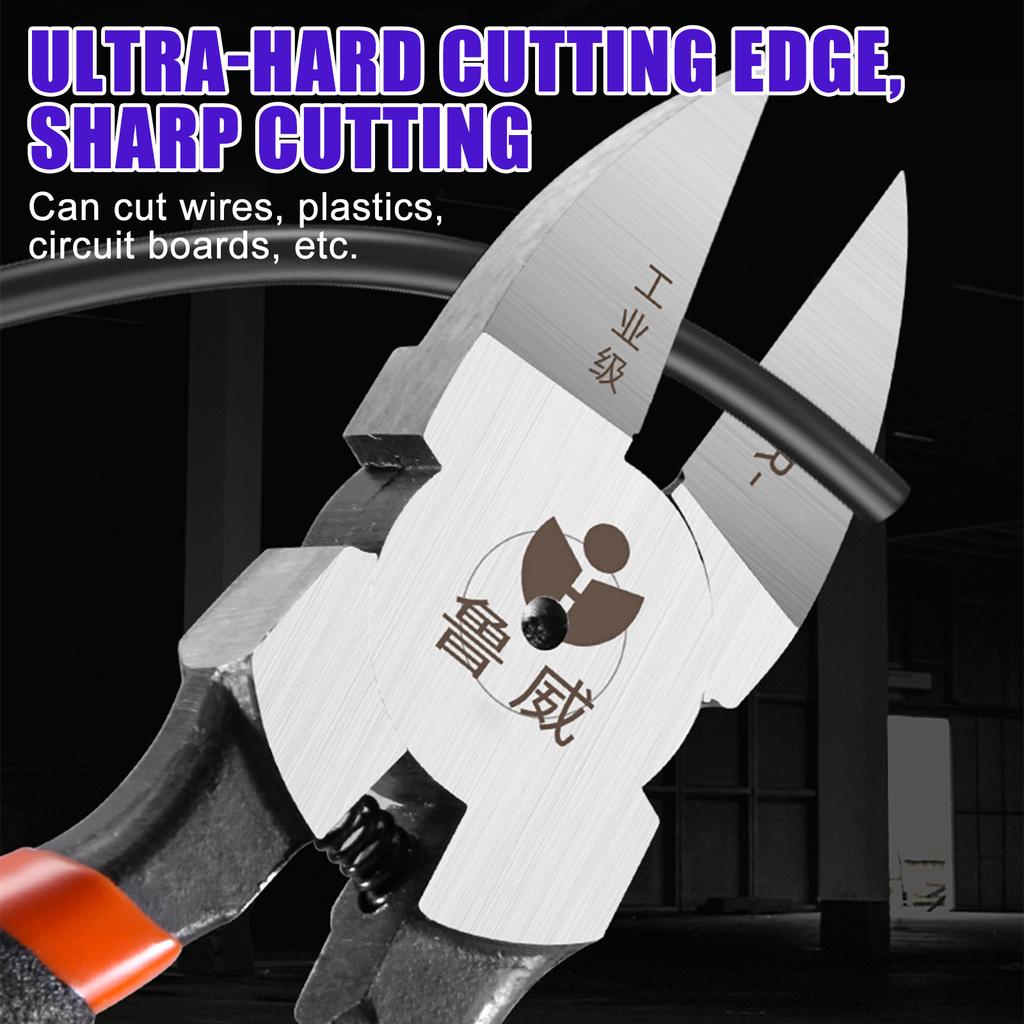 Industrial Nozzle Pliers Steel Double Edged Nozzle Pliers Hand Tools Diagonal Electrical Cutting with Ergonomic Handle