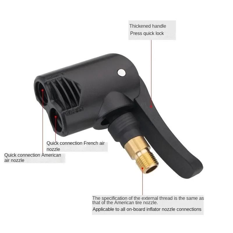 Universal Brass Portable Inflatable Pump Car Tire Air Chuck Inflator Pump Valve Connector Clip-on Adapter Car Tyre Wheel Valve