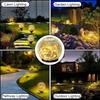 1pc Garden Solar Lights Cracked Glass Ball Waterproof Warm White LED For Outdoor Decor Decorations Pathway Patio Yard Lawn