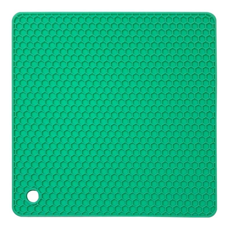 18cm Square Silicone Mat Heat Resistant Potholder Dining Table Placemat Non-slip Pot Holder Cup Coaster Kitchen Accessories