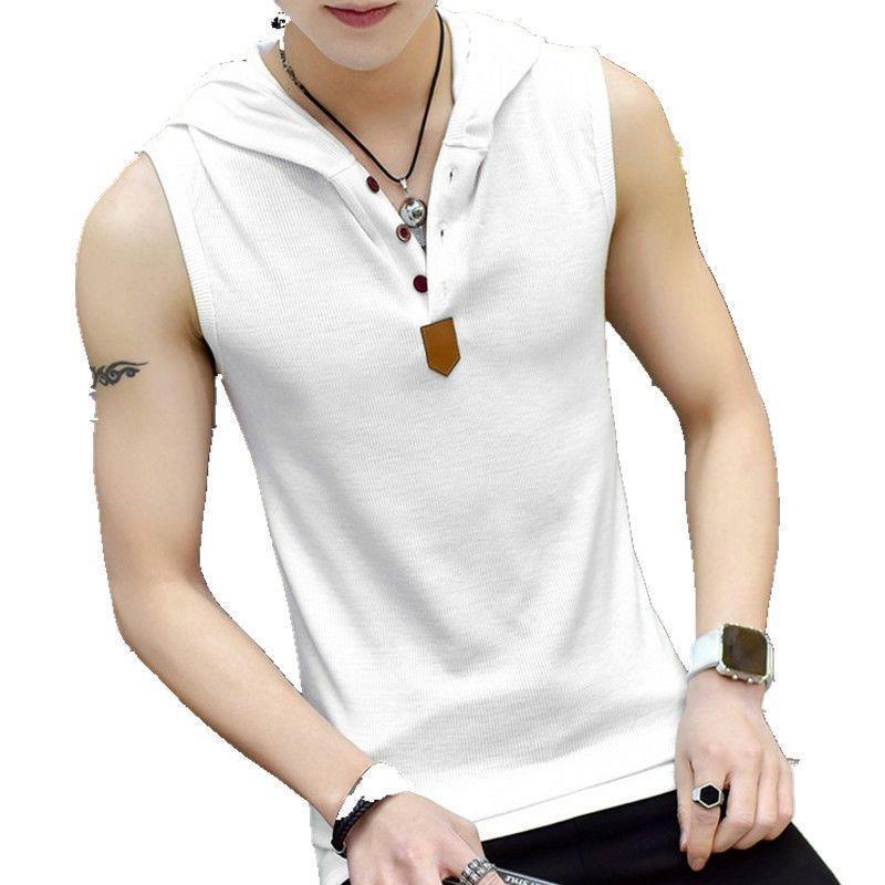 Men's Sleeveless Summer Sports Hoodie Vest