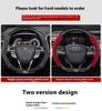 Ford ST EXPLORER EDGE Fiesta Focus Mondeo F150 Fusion Mustang Kuga Ranger Car Anti-Slip Suede Carbon Fiber Steering Wheel Cover