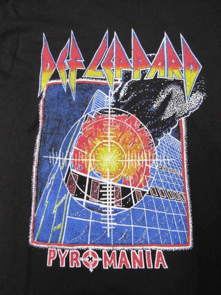 New Rare DEF LEPPARD PYROMANIA Black Unisex S234Xl Shirt Unisex T-Shirt L