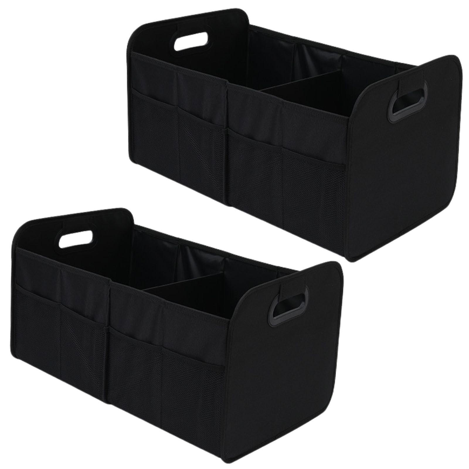 

Набор из 2 шт. Складной органайзер для багажника автомобиля 56 л Большой вместимости Кейс для багажника с сеткой 2 шт. Коробки, Коробки, Разделители, Карманы, Водонепроницаемый,