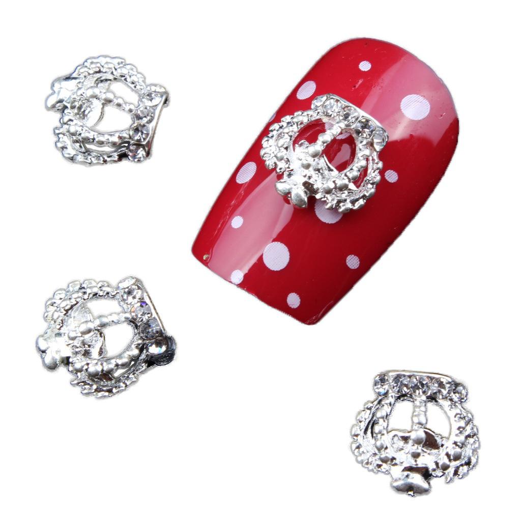 

10x 3D сплав стразы Корона Ногти Советы Блески Бусины DIY Украшения