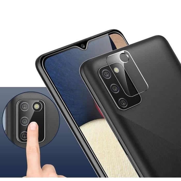 Protection Caméra - Phonillico - Samsung A03S - Verre Trempé - Lot de 2 - Transparent