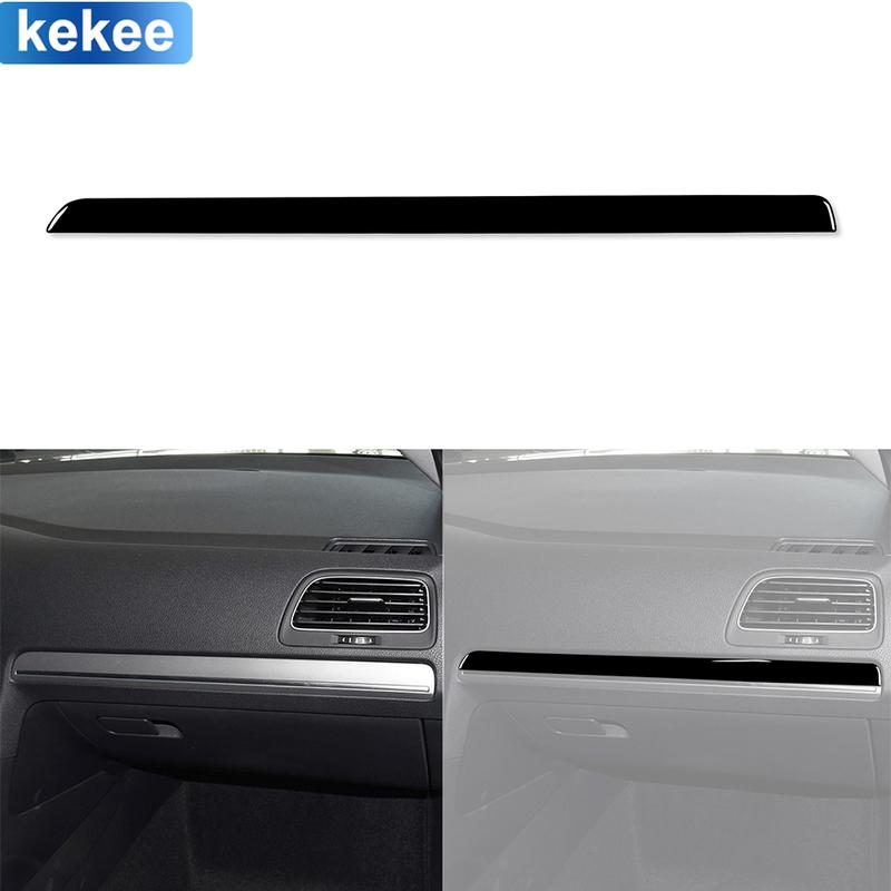 For Volkswagen Golf 7 GTI Mk7 2013 2014 2015 2016 2017 Glove Box Trim Strip Cover Piano Black Sticker Car Interior Accessorie