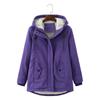 Parka de Mujer con Capucha y Mangas Largas, Forrada de Forro Polar, Cordón Ajustable, Corte Holgado, Abrigo Cálido de Invierno