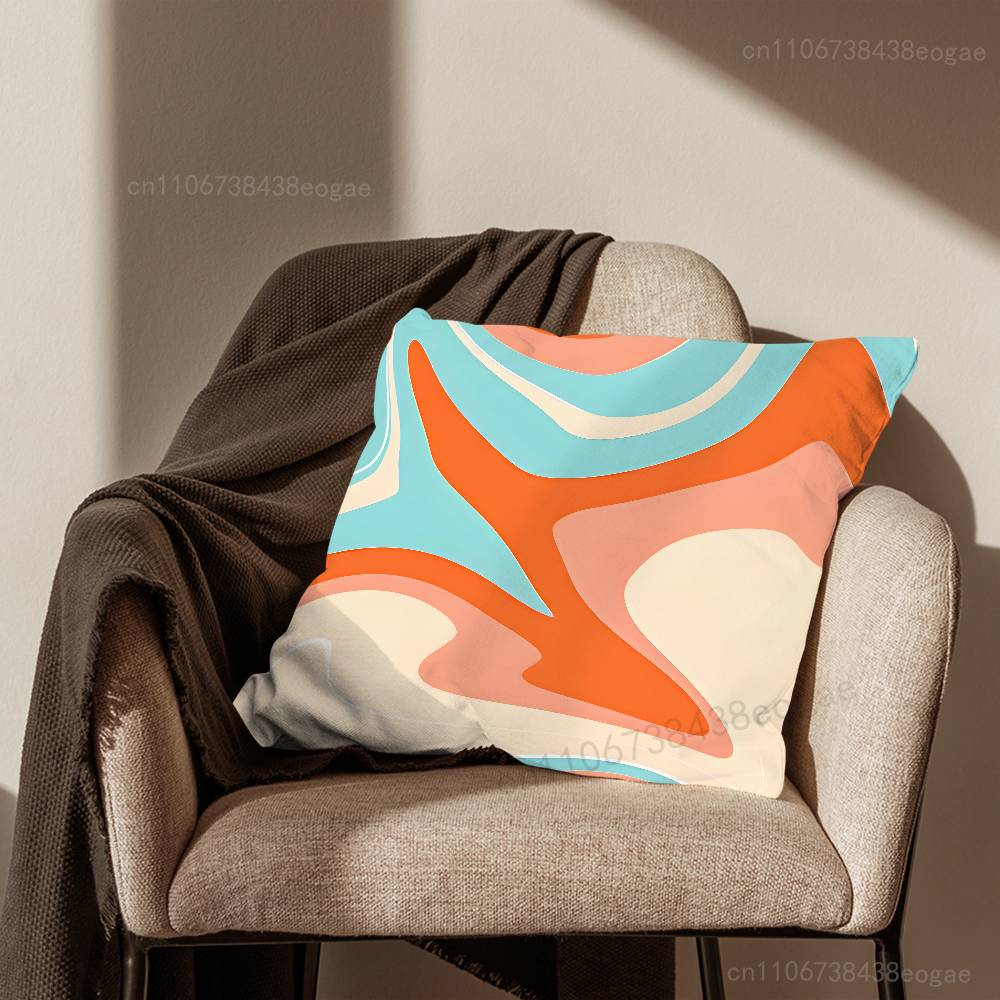 Abstract Art Swirl Graffiti  Pillow Case For Room Sofa Cushion Cover Suitable For Home Bedroom Decoration And Protector