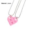 Detachable Chokers Fashion Trendy Attractive Jigsaw Heart Shape Pendant Necklaces