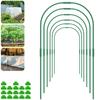 60Pcs Greenhouse Hoop Grow Tunnel Kit Steel Greenhouse Support Hoop Frame Durable Diy Garden Hoops Plastic Coated Plant Grow