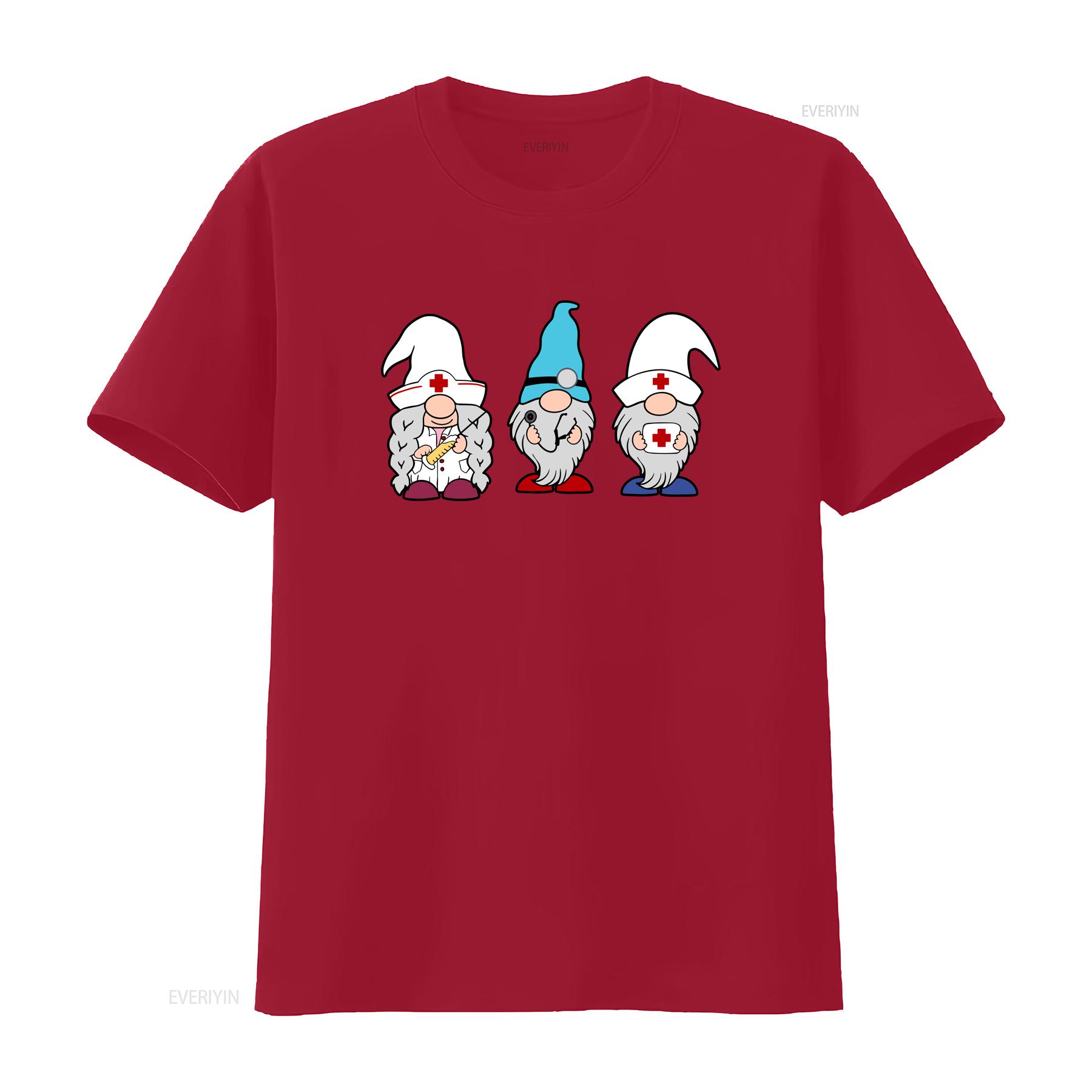 

Nurse Gnome T Shirt Nursing School Funny vintage Washed Unisex Soft Casual Stylish Slightly Top For Everyday Wear Breathable S