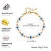 Imitation Pearl Lucky Blue Evil Eye Bracelet for Women, Stainless Steel Adjustable Beads Bracelet, Birthday Party Jewelry Gifts