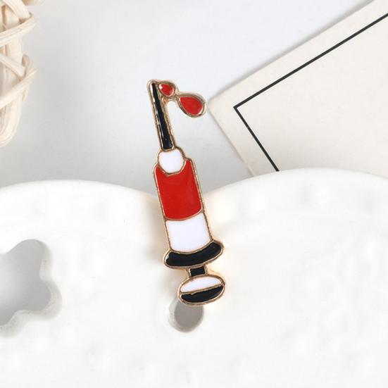 Excellent Creative Mini Brooch Syringe Injector Collar Badge Clothes Decor