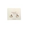 Christmas Cat Hat Stud Earrings for Women - Silver Needle, Cute Cartoon Design, Sweet and Versatile
