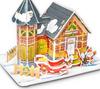 Kids 3D Stereo Puzzle Cartoon House Castle Building Model DIY Handmade Early Learning Educational Toys Gift for Children