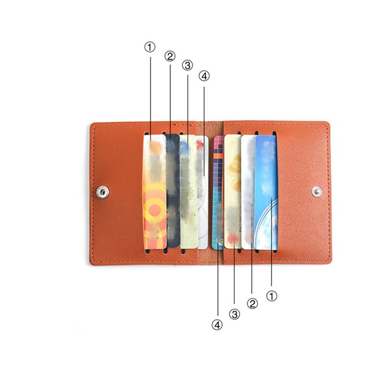 1Pc PU Leather Short ID Wallet Business Ultra Thin Credit Card Bags Purse Hasp Card Holder