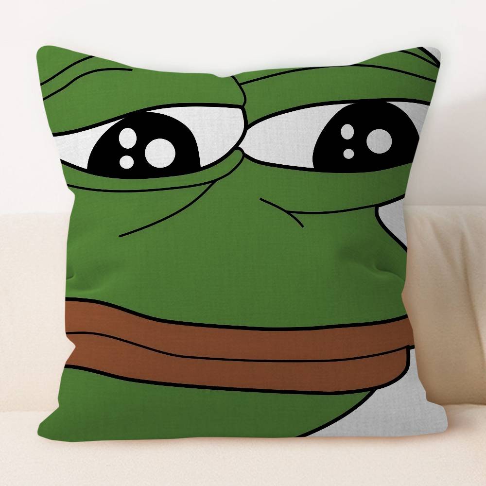 

П-Пепе Лягушка Смешной Мультяшный Дизайн Наволочка Чехол для Подушки Декор Праздничный Декор 12x12Inch