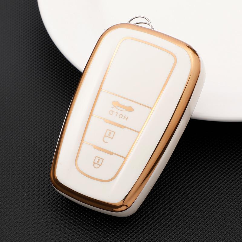 Toyota Crown Corolla Camry Sedan Gold TPU Soft Key Cover for Women