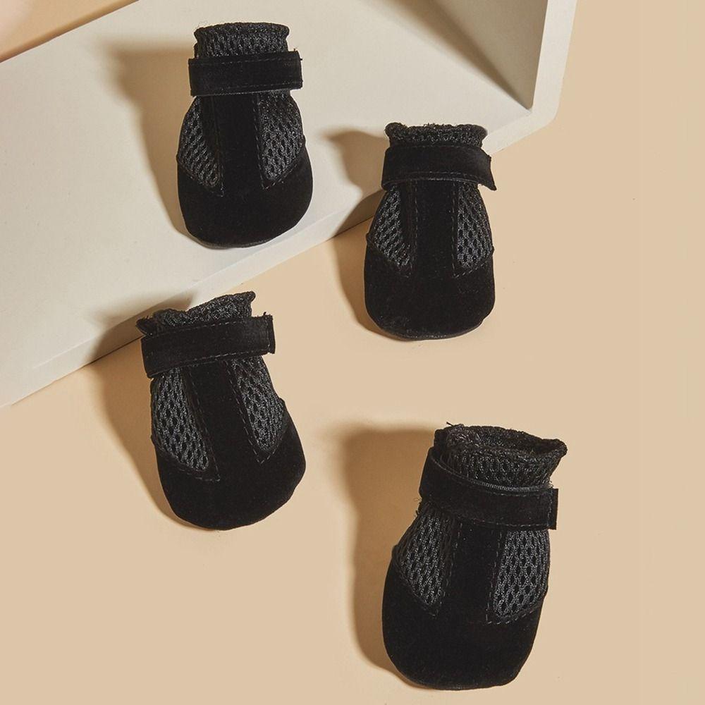 4pcs/set Comfortable Pet Rain Boots Anti-slip Protective Dog Care Footmuffs Easy To Clean Breathable Pet Dog Shoes