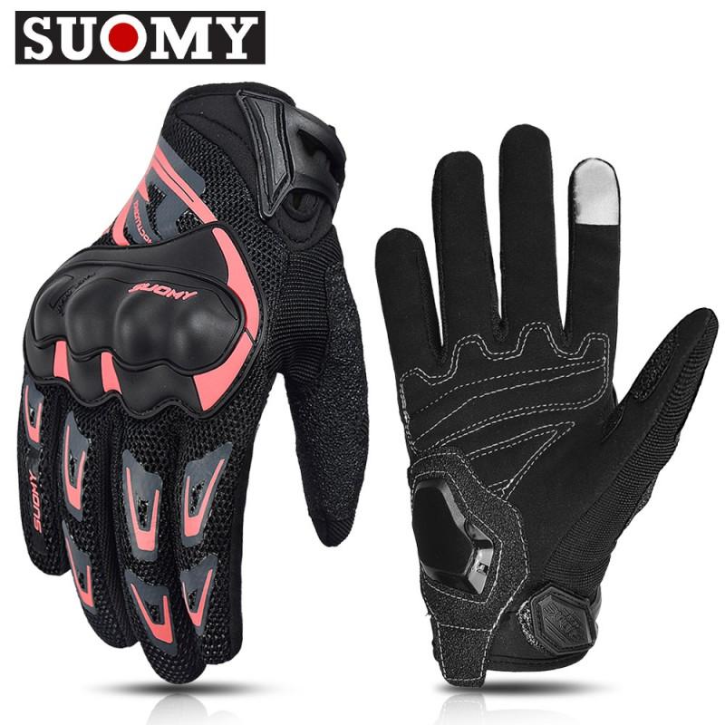Full Finger Motorcycle Gloves Men Women Anti-Slip Abrasion Resistant Breathable Touchscreen Compatible Riding
