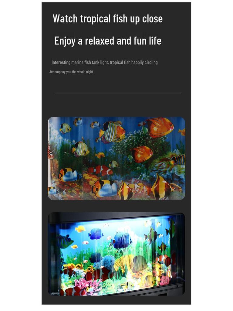 LED Unterwasser Seelandschaft Aquariumlampe für Tischplatte Heimdeko