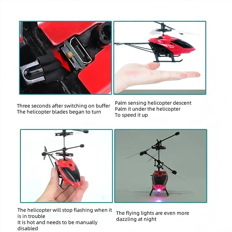 Rechargeable Mini RC Drone Remote Safe Fall-resistant RC Helicopters Drone Children ToysNo remote control battery