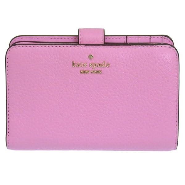 Brand Lena Medium Compact Bifold KH787 652 kate spade [Kate Spade] Women's Bi-fold Wallet, Compact, Outlet, Leather, Pink, Wallet,