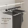 Multi-Layer Stainless Steel Folding Pants Hanger with Pull-Out Clips