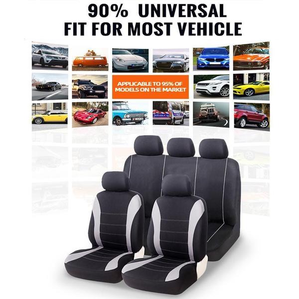 1 Sitz/2 Sitze/5 Sitze/7 Sitze/8 Sitze Luxus Universal Komplettset Autositzbezüge Sitzdekoration Rücksitzbezug Vorne Autokissen Schutzhülle