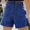 Women's Color Jeans Stretch Slim Fit Distressed Denim Shorts