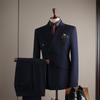 Men's High-End Slim-Fit Suit Set: Business Formal, Groomsman, Wedding Groom's Wear, Wrinkle-Resistant Jacket