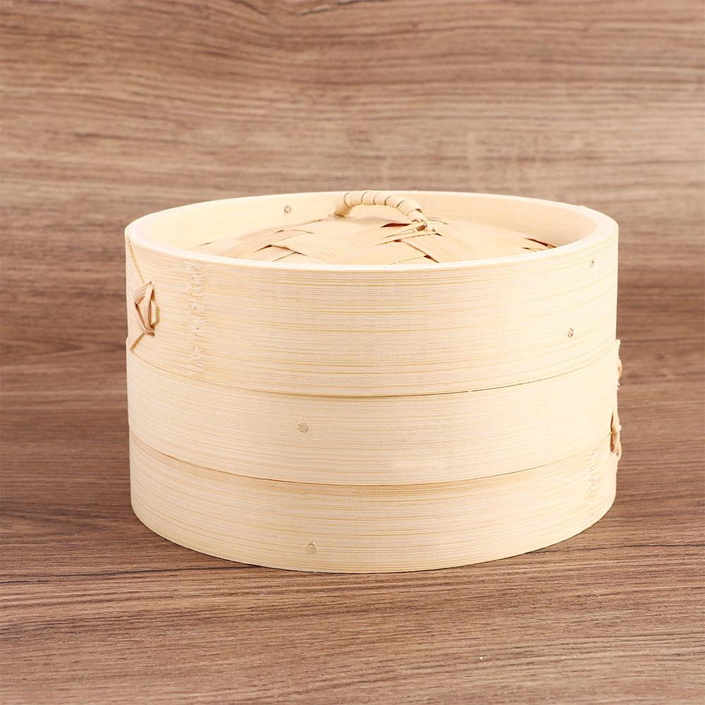 Chinese Dumplings Cover Kitchen with Lid Bamboo Cakeware Cooker Set Cage Bamboo Steamer