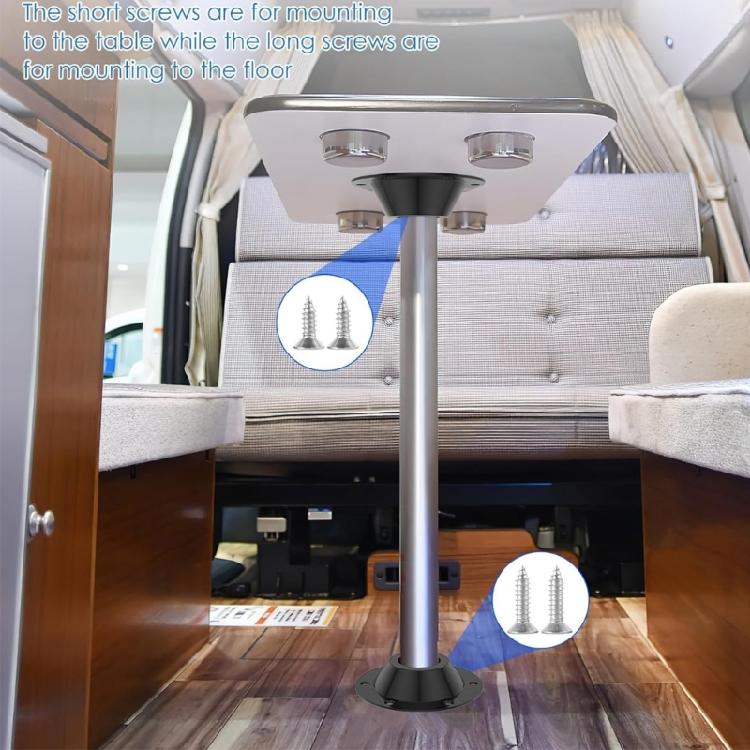 Aluminium Pedestal Table Base Flange Including Screws Table Leg Base Dinette Table and Floor Mounting Base